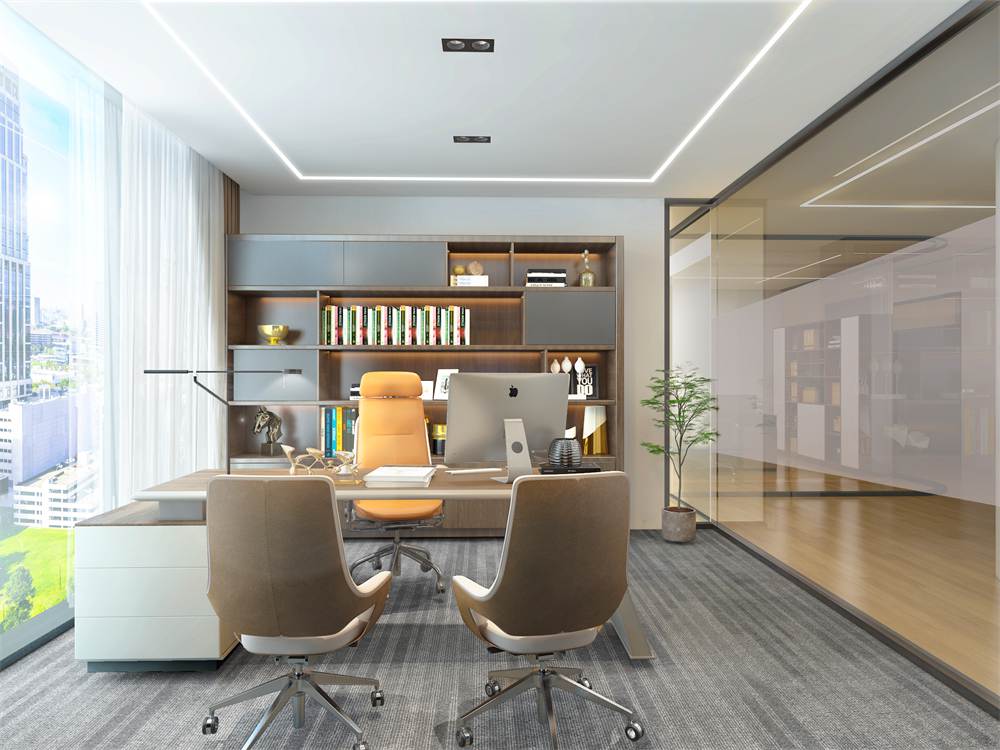 辦公室總經理室設計效果圖